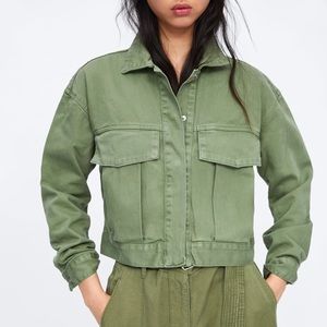 Zara Cropped Jacket with Pockets